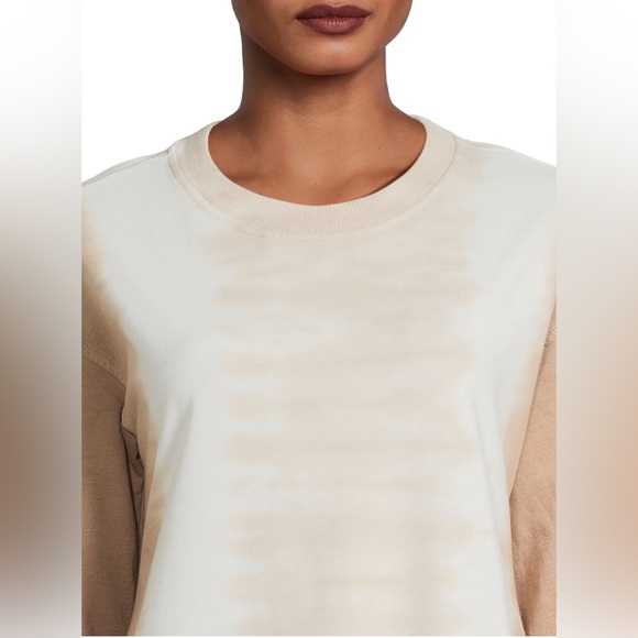 Large Time and Tru Ant Tie Die Women's Garment Wash Sweatshirt Dress - Picture 6 of 8